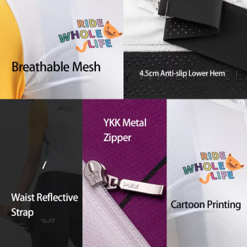 Preview: ROCKBROS | Damen Kurzarm Radtrikot – Atmungsaktive Fahrradbekleidung, Cycling Jersey für den Sommer